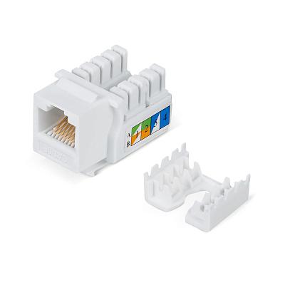 Вставка Keystone Jack RJ-45 90 градусов категория 5e неэкранированная заделка тип 110 белый WRline (WR-KJ-RJ45-C5E-90)