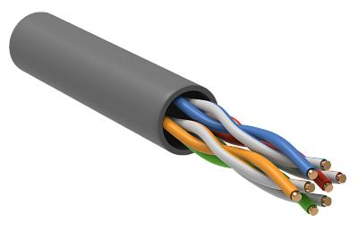 Кабель витая пара неэкранированная U/UTP кат.5e 4x2x0,45 (24 AWG) PVC Серая одножильная внутренняя BC1-C5E04-111-305-G GENERICA (15м), кусок продается целиком