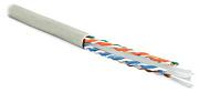 Кабель витая пара неэкранированная U/UTP кат.6 4x2x0,57 (23 AWG) PVC Серая одножильная внутренняя UUTP4-C6-S23-IN-PVC-GY-305 Hyperline (43м), кусок продается целиком