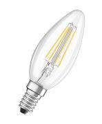 Лампа светодиодная 4 Вт филаментная E14 CLB40 700K 470Лм прозрачная 220 В свеча LS 4058075068353 OSRAM