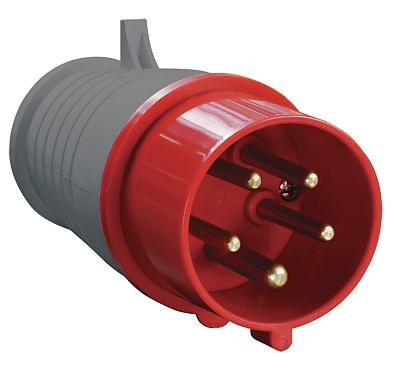 Вилка кабельная IEK 015 переносная, IP44, 16А, красная (PSR02-016-5)
