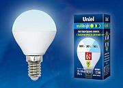 Светодиодная лампа Uniel 6Вт, LED-G45-6W/NW/E14/FR/MB (UL-00002376)