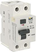 Выключатель дифференциального тока (УЗО) IEK ARMAT, 63 А, 30 мА, AC, двухполюсный, однофазный (AR-R10N-2-063C030)