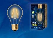 Светодиодная лампа Uniel 6Вт, LED-A60-6W/GOLDEN/E27 GLV21GO 550Лм 2200К (UL-00002355)