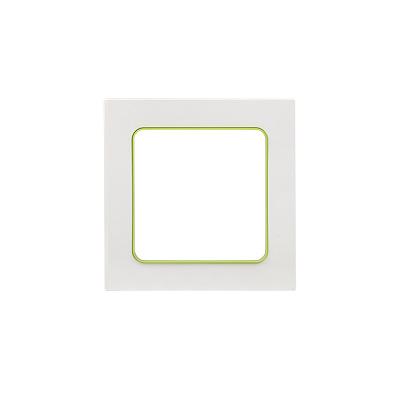 Рамка для розеток и выключателей 1 пост Стокгольм белый с линией цвета зеленый EXM-G-302-20 EKF PROxima