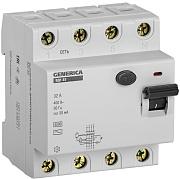 Выключатель дифференциального тока (УЗО) GENERICA ВД1-63 32А 4П 30мА IEK (MDV15-4-032-030)