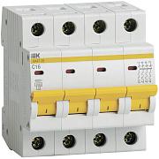 Автоматический выключатель IEK ВА 47-29 C16, 16А, четырехполюсный, 4.5кА (MVA20-4-016-C)