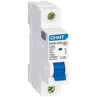 Автоматический выключатель CHINT NXB-63S, C16, 16 А, однополюсный, 4.5 кА (296710)