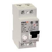 Выключатель дифференциального тока (УЗО) КЭАЗ ВД1-63, 25А, 30 мА, , двухполюсный, однофазный (221928)