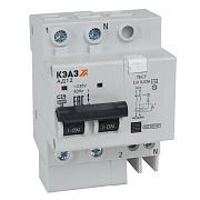 Выключатель автоматический дифференциаьного тока с защитой от сверхтоков АД12-22C10-АC-УХЛ4 (2P, C10, 30mA) 4,5кА КЭАЗ (318738)