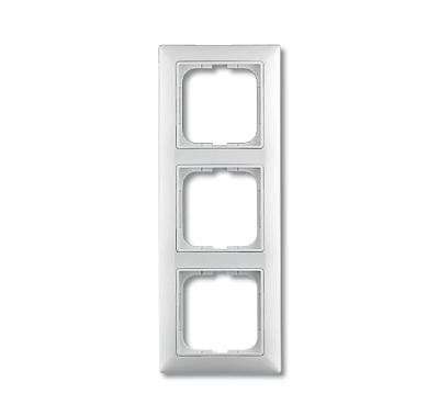 Рамка для розеток и выключателей 3 поста Basic55 с декоративной накладкой альпийский белый 1725-0-1481 2CKA001725A1481 ABB