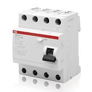 Выключатель дифференциального тока (УЗО) ABB FH204, 40А, 30 мА, AC, четырехполюсный, трехфазный (2CSF204004R1400)