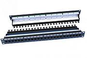Патч-панель 19", 1U, 24 порта RJ-45, кат.6, Hyperline (PP3-19-24-8P8C-C6-110D)