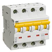 Выключатель автоматический модульный IEK ВА47-60 4п 10А C 6кA AC (перемен.) (MVA41-4-010-C)