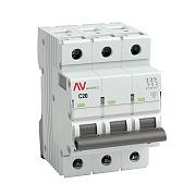 Автоматический выключатель EKF AVERES, C20, 3-х полюсный, C20, 6 кА (mcb6-3-20C-av)