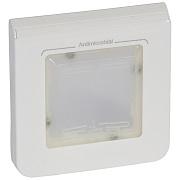 Рамка для розеток и выключателей Mosaic Antimicrobial, антибактериальная, 1 постовая, Белый, Legrand (078880)