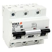 Автоматический выключатель модульный ВА47-100 3П C32А УХЛ3 (10кА) КЭАЗ (318141)