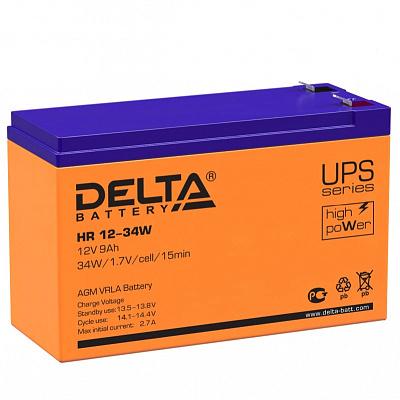 Аккумулятор 12В 9.0Ач  (срок службы до 8 лет) HR 12-34 W DELTA