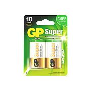 Батарейки алкалиновые D, GP Super Alkaline 13А (GP 13A-2CR2 20/160), продаются по 2шт