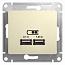 Розетка двойная USB 2х5В/1050мА GSL000233