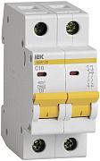 Автоматический выключатель IEK ВА 47-29 C10, 10А, двухполюсный, 4.5кА (MVA20-2-010-C)