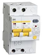 Дифференциальный автомат, IEK АД-12, 40 А, C40, 2-х полюсный, 30 мА (MAD12-2-040-C-030)