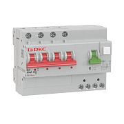 Выключатель автоматический дифференциального тока АВДТ с защитой от сверхтоков YON 63А 4П четырехполюсный C 100мА MDV63-43C63-A DKC