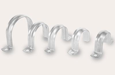 Скоба металлическая для труб d60-63мм, Fortisflex, двухлапковая (60480)