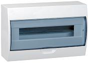 Щит распределительный навесной IEK ЩРн-П, 18 модулей, прозрачная дверь, пластиковый (MKP12-N-18-40-10)