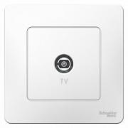 Розетка телевизионная TV Schneider Electric Blanca, одинарная, оконечная, белая, скрытая (BLNTS000011)