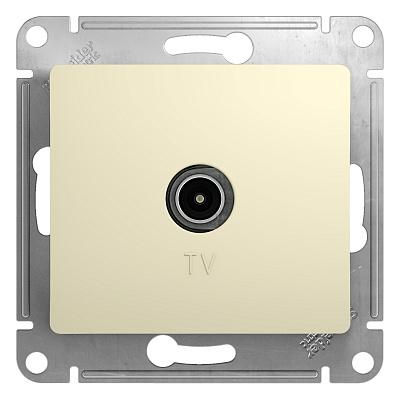 Розетка TV телевизионная GLOSSA скрытой установки проходная 4dB бежевый GSL000292 Schneider Electric