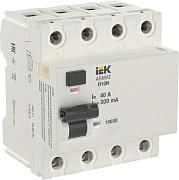 Выключатель дифференциального тока (УЗО) IEK ARMAT, 40 А, 300 мА, AC, четырехполюсный, трехфазный (AR-R10N-4-040C300)