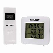 Погодная станция (термометр электронный), часы, беспроводной выносной датчик, REXANT (70-0592)