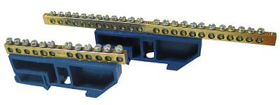 Шина нулевая 6х9мм, 12 отв. изолятор на DIN-рейку (sn0-63-12-d)
