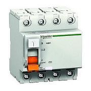 Выключатель дифференциального тока (УЗО) Schneider Electric Домовой, 40А, 30 мА, AC, четырехполюсный, трехфазный (11463)