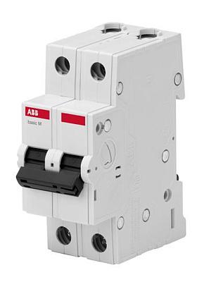 Выключатель автоматический модульный BMS412C16 Basic M 16А 2П двухполюсный C 4,5кА 2CDS642041R0164 ABB