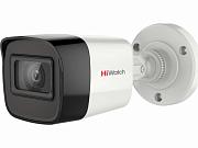 Видеокамера 2 Мп цилиндрическая HD-TVI с EXIR-подсветкой до 30м и микрофоном, объектив 3,6мм, HiWatch (DS-T200A)