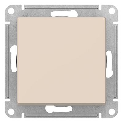 Выключатель одноклавишный (сх.1) Schneider Electric AtlasDesign, 10АХ, без подсветки, цвет бежевый, скрытый (ATN000211)
