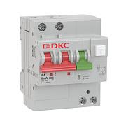 Выключатель автоматический дифференциального тока АВДТ с защитой от сверхтоков YON 50А 2П двухполюсный C 300мА MDV63-24C50-A DKC
