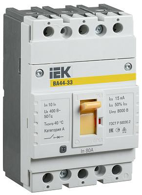 Выключатель автоматический ВА44-33 3Р 80А 15кА IEK (SVA4410-3-0080)