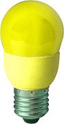Лампа люминесцентная компактная 9 Вт Globe Color Е27 желтый шар ECOLA (K7CY09ECB)
