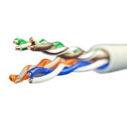 Витая пара неэкранированная U/UTP кат.5e 4x2x0,48 (24 AWG) PVC Серая одножильная внутренняя 01-0328-9 SUPRLAN Standard (15м), кусок продается целиком