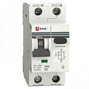 Дифференциальный автомат EKF АВДТ-63, 25А, C25, двухполюсный, электронный тип (DA63-25-30e)