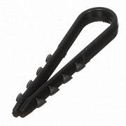 Дюбель-хомут нейлоновый для круглого кабеля 5-10 черный, Fortisflex, упаковка 100шт (59544)