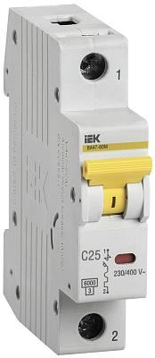 Автоматический выключатель IEK, C25, 25 А, однополюсный (MVA31-1-025-C)
