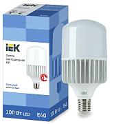 Лампа светодиодная матовая 100Вт E40 T136 цилиндр HP IEK (LLE-HP-100-230-65-E40)