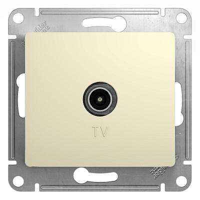 Розетка TV GLOSSA, одногнездная, встраиваемая, Schneider Electric (GSL000293)