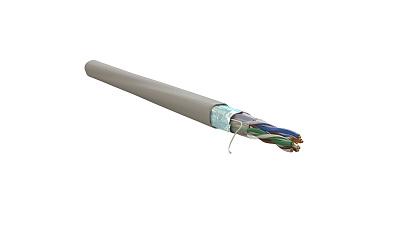 Витая пара экранированная F/UTP кат.5e 4x2x0,50 (24 AWG) PVC нг(А)-LS Серая одножильная внутренняя WR-FTP-4P-C5E-PVC-GY Wrline 505751 (25м), кусок продается целиком