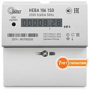 Счетчик электроэнергии Тайпит НЕВА 106 1STO 1,0 5-60А 220В DIN ЖКИ 2 датчика тока, защита от хищений, однофазный, однотарифный