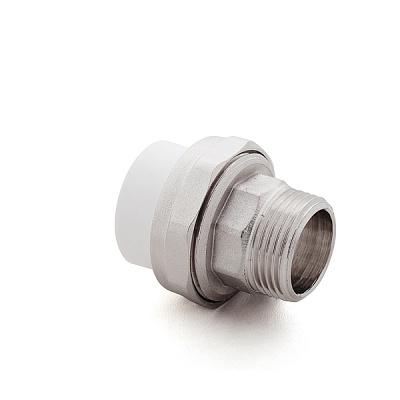 Муфта разъемная, американка 25 х 1/2" наружняя резьба, PPR, латунь, Контур (11301025111)